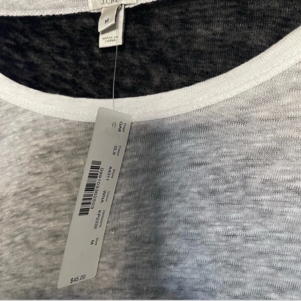 J. Crew Baseball Tee Linen s M - Picture 3 of 4